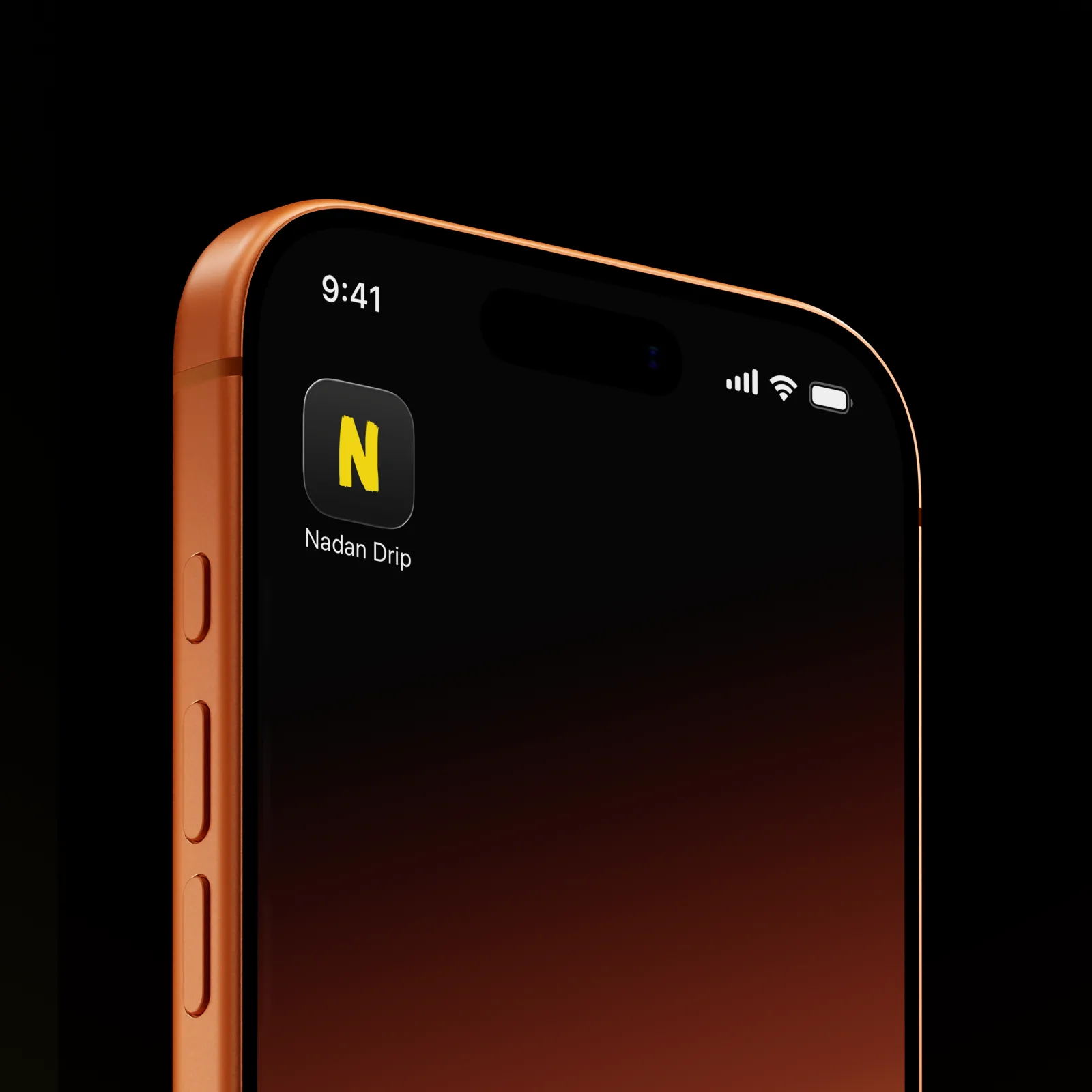The Nadan Drip app icon on an iPhone home screen